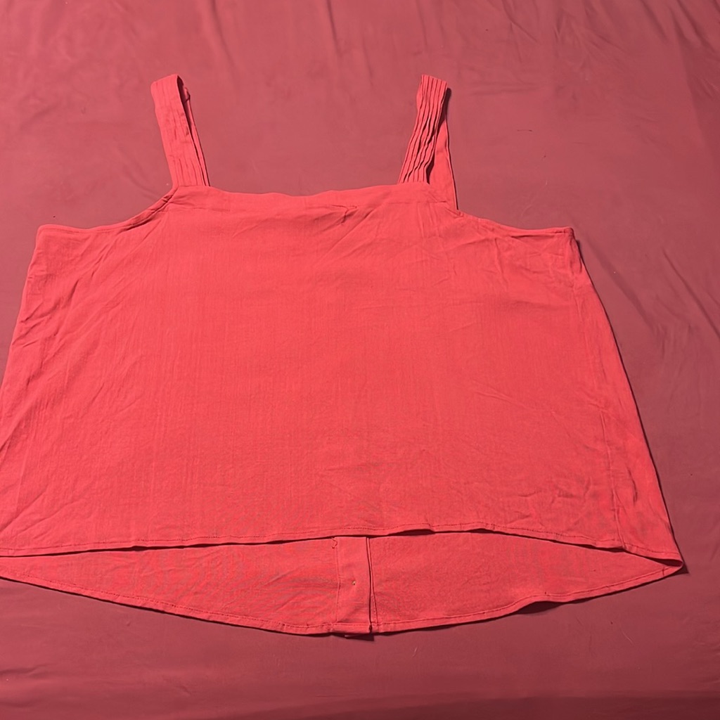 Nwt Market & Spruce Coral Button Down Tank Top Size 1x — image 4 of 8